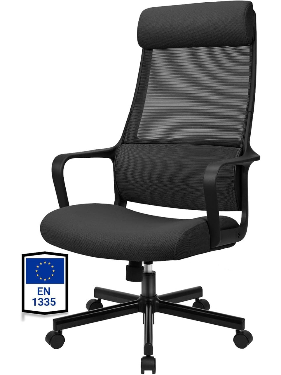 Silla Ergonomica de Escritorio con Respaldo de Malla Transpirable Color Negro