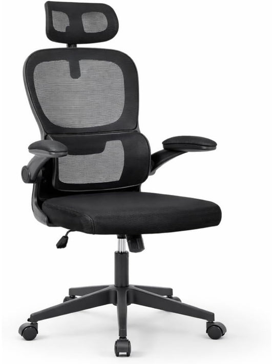 Silla de Escritorio Ergonomica con Respaldo de Malla Transpirable y Apoyo para Cabeza