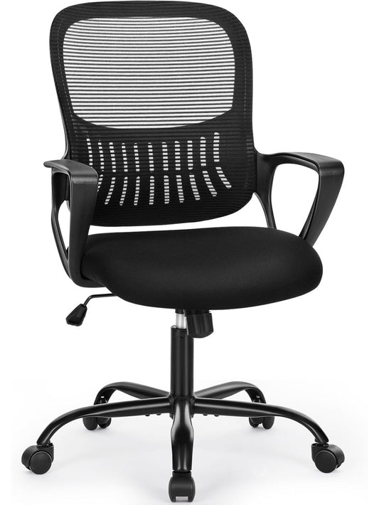 Silla de Oficina Ergonomica con Apoyo Lumbar Reposabrazos Regulables y Altura Ajustable